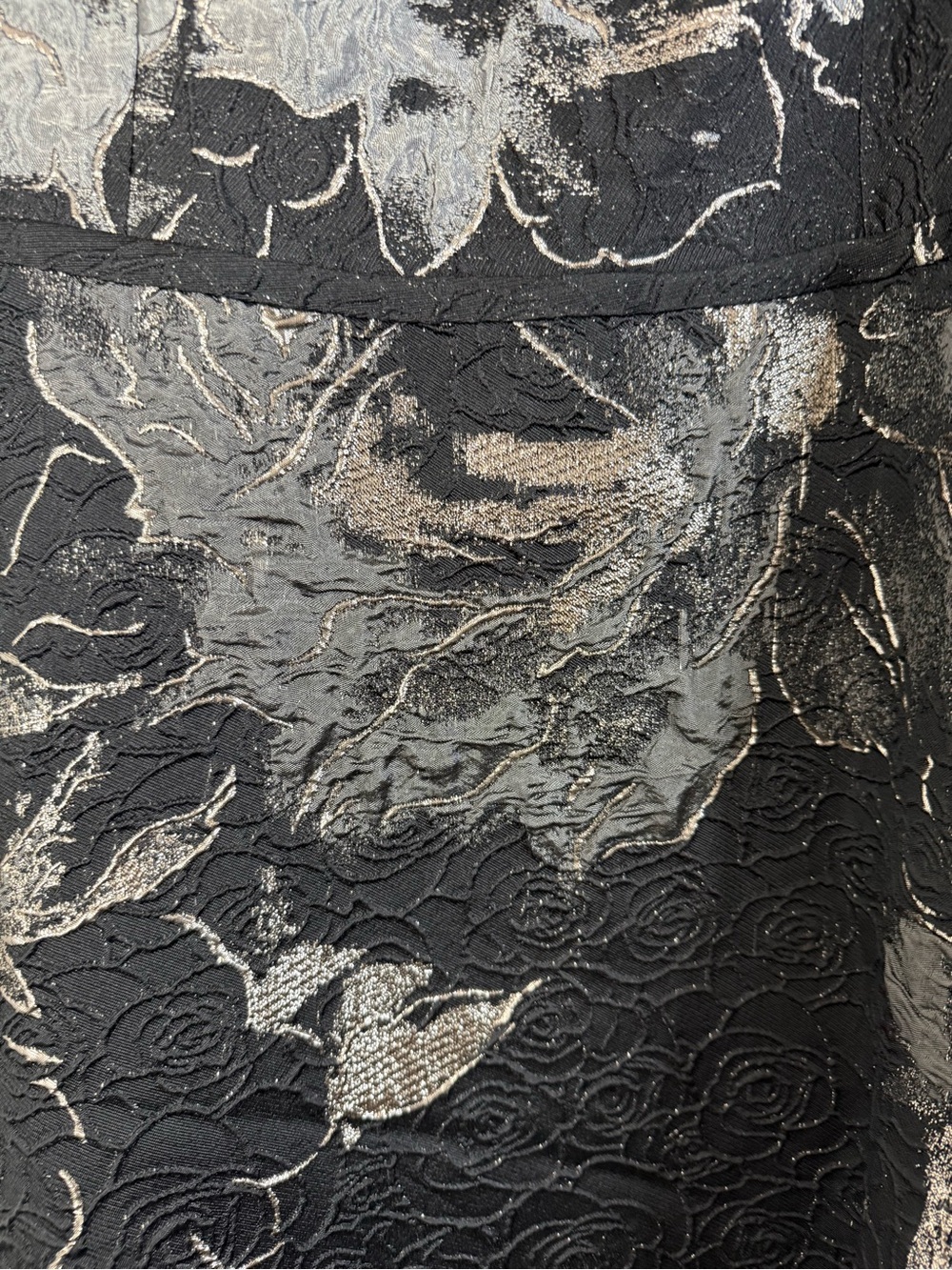 Teri Jon Rickie Freeman Black
Off-the-Shoulder Metallic Floral Jacquard dress 14 - Picture 5 of 11